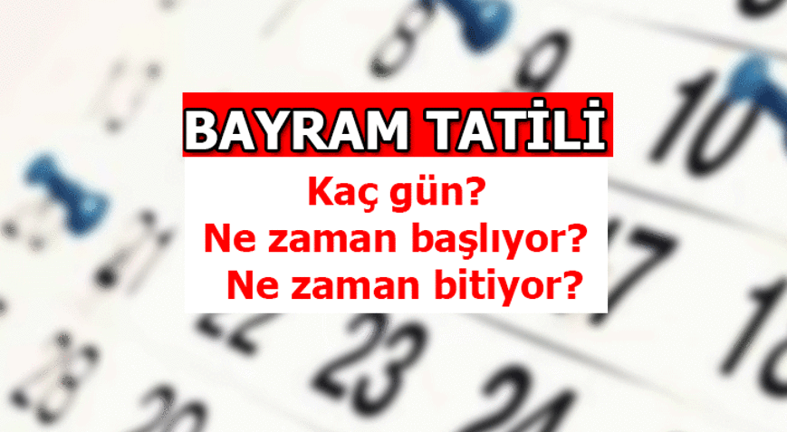 Erdoğan duyurdu: Bayram tatili 9 gün olacak