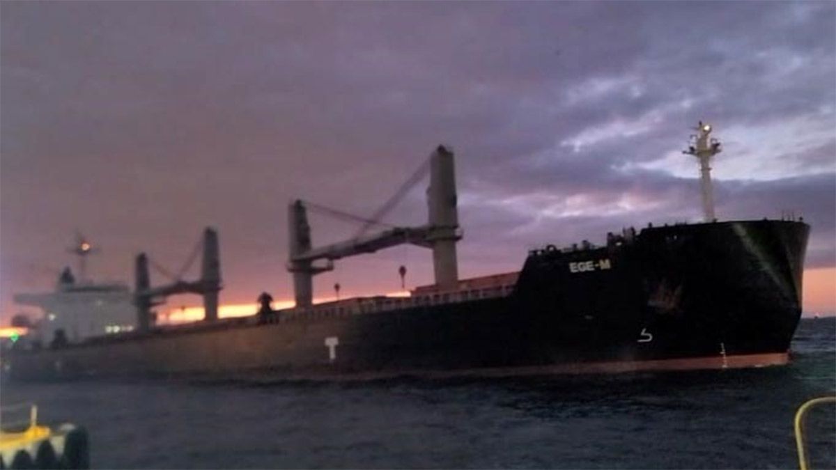 Beşiktaş açıklarında kuru yük gemisi iskeleye çarpıyordu