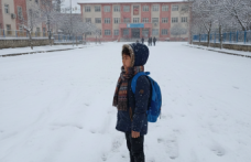 Karabük'te Kar Altında Saygı Duruşu