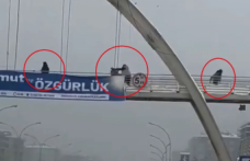 Üst geçitte kar topu atan çocuklara saldırı