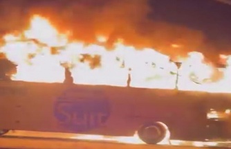 Karabük'te Yolcu Otobüsü Alev Alev Yandı: Can Kaybı Yok