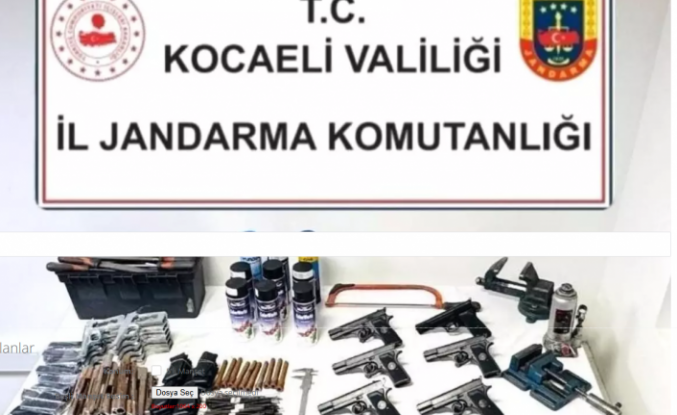 Kartepe'de mahalle arasındaki evden silah fabrikası çıktı