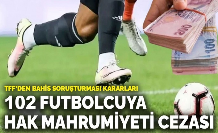 TFF Bahis Soruşturması Kapsamında 102 Futbolcuya Hak Mahrumiyeti Cezası